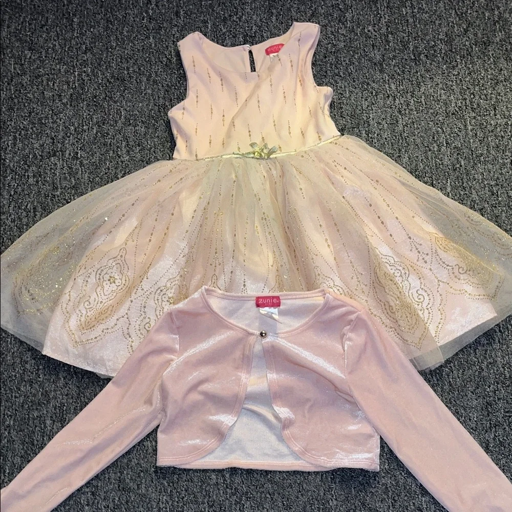 Zunie Girl Two Piece Dress Outfit - Picture 1 of 10